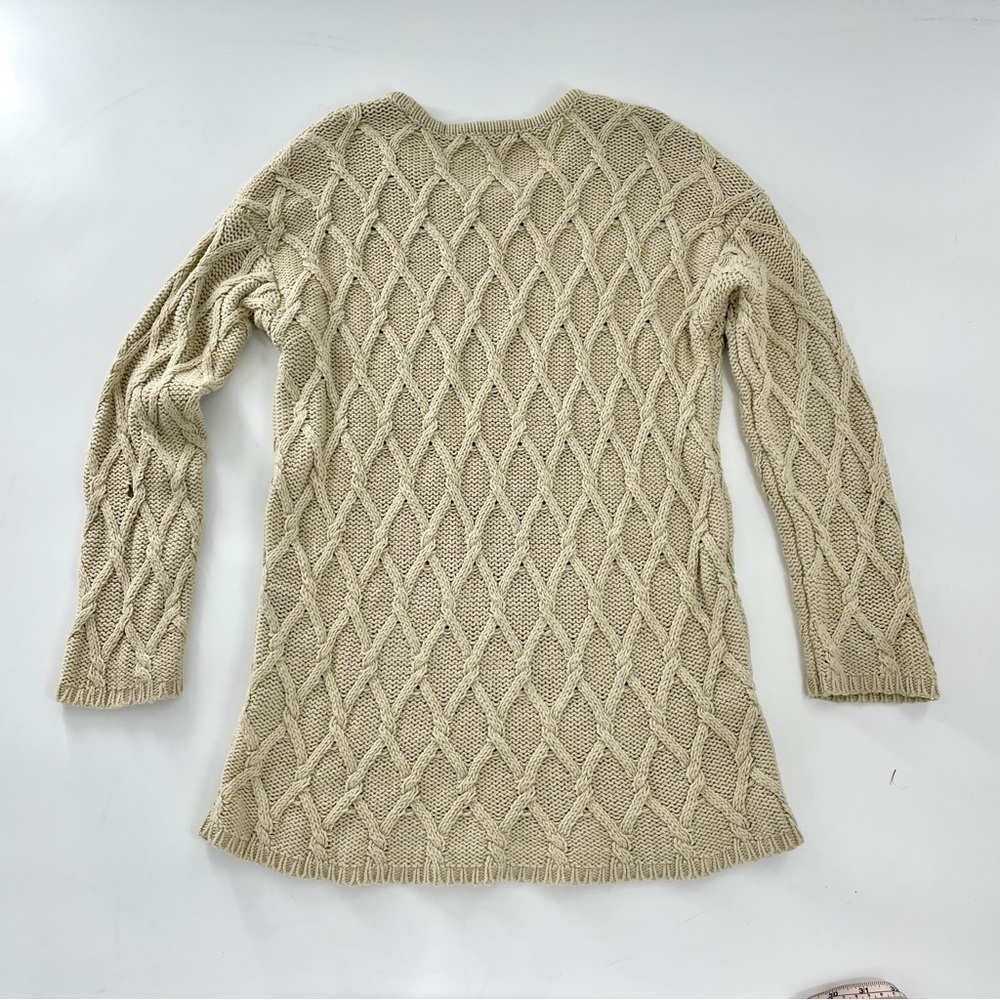 Gilmore Girls Rory Alternative Chunky Cable Knit Tan Fisherman Chunky Sweater S - Picture 6 of 14